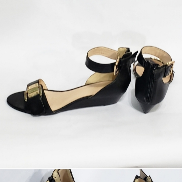 Nine West  Varsha Leather Sandal Wedge sz.8.5 - Picture 4 of 8